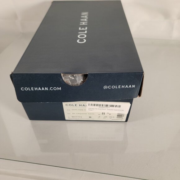 Cole Haan Go To Park Pump Turquoise Suede High Heel - Picture 10 of 11